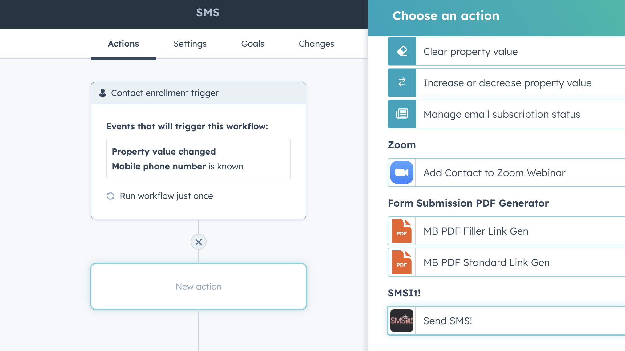 Contact-based SMS Workflows